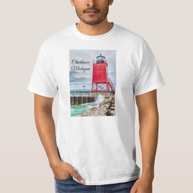 Camiseta Faro Charlevoix South Pierhead (Anverso)