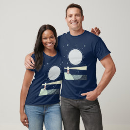 Camiseta Faro con luna y estrellas