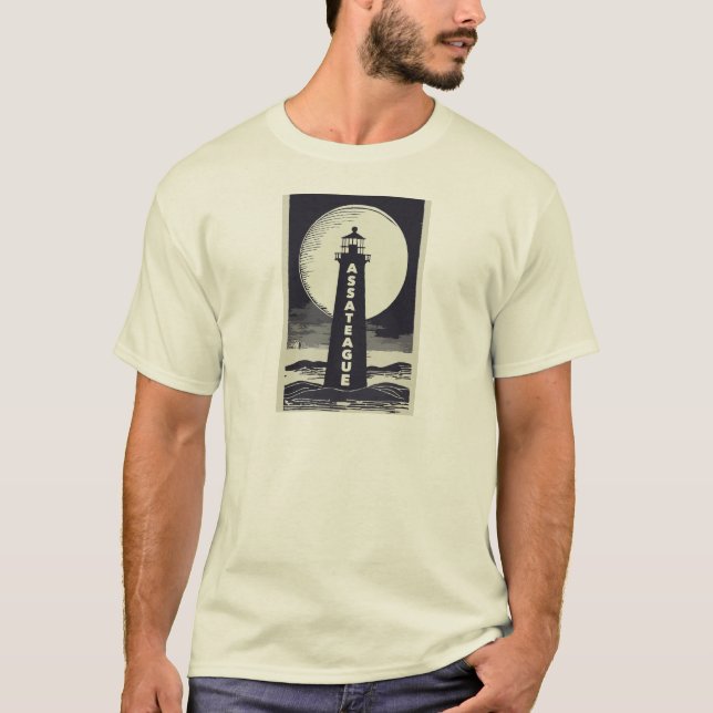 Camiseta Faro de Assateague Virginia Moon (Anverso)