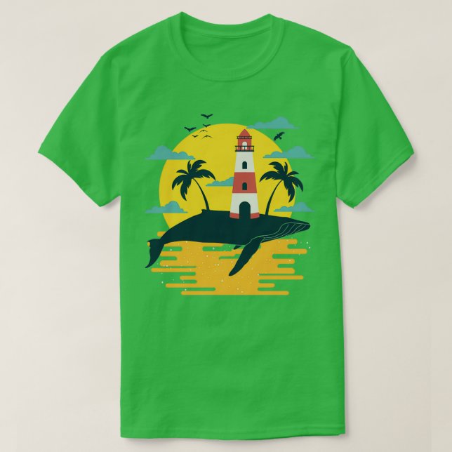 Camiseta Faro de ballenas 1 (Diseño del anverso)