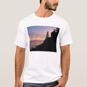 Camiseta Faro de Bass Harbor en la isla Mt. Desert,