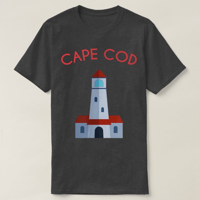 Camiseta Faro de Cape Cod en Boston MAMÁES Nueva Inglaterra (Diseño del anverso)