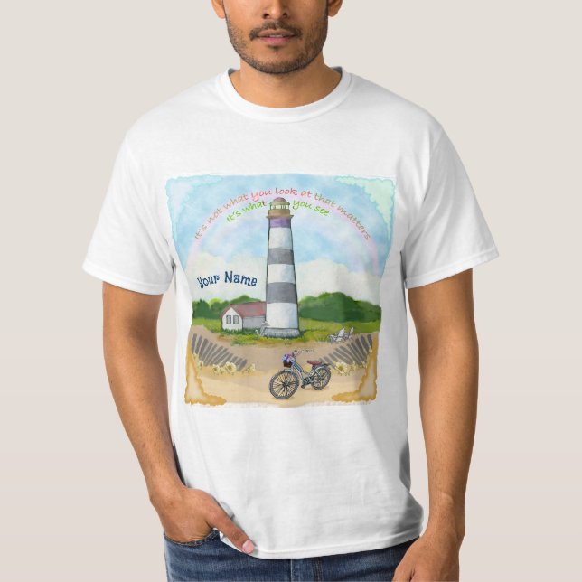 Camiseta Faro de elección de bicicleta (Anverso)