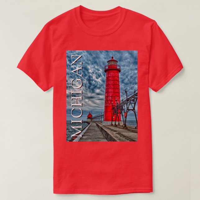 Camiseta Faro de Grand Haven | Michigan (Diseño del anverso)