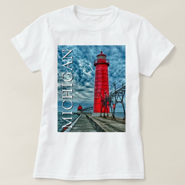 Camiseta Faro de Grand Haven | Michigan (Diseño del anverso)
