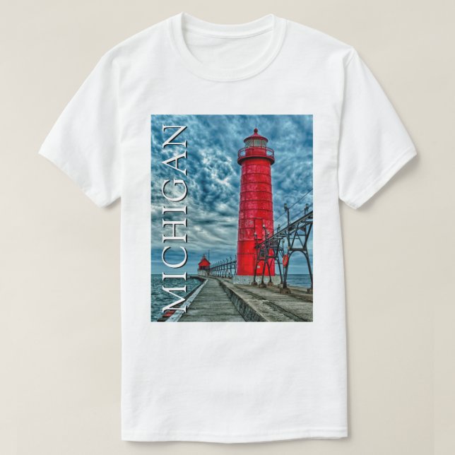 Camiseta Faro de Grand Haven | Michigan (Diseño del anverso)