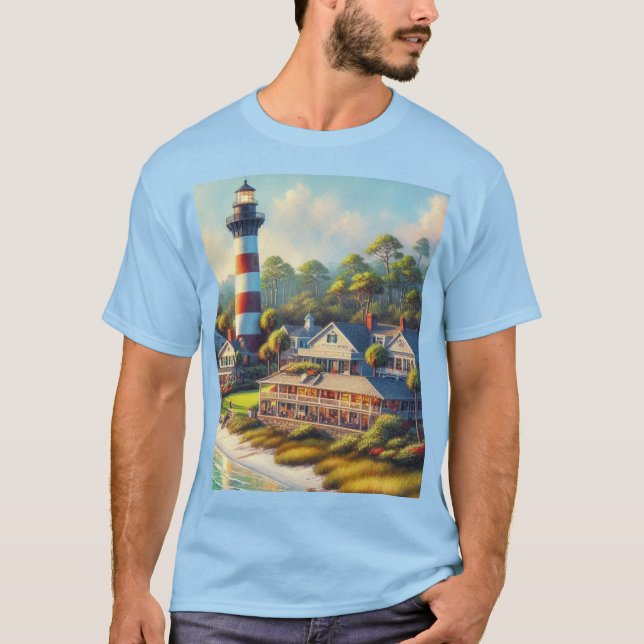 Camiseta Faro de Harbour Town Carolina del Sur (Anverso)