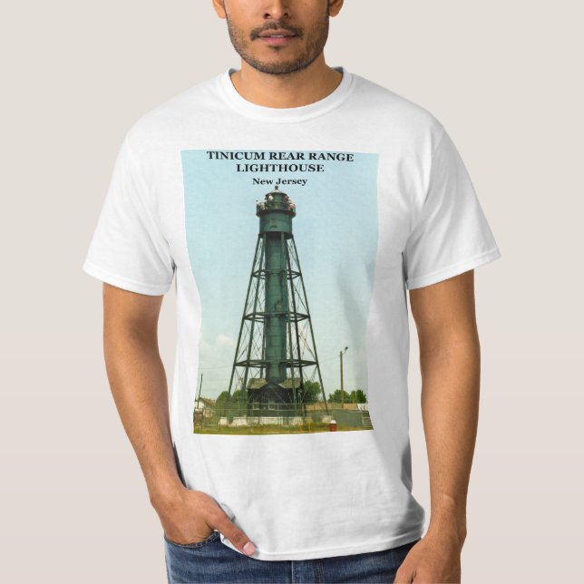 Camiseta Faro de la Cordillera Trasera de Tinicum, Nueva Je (Anverso)