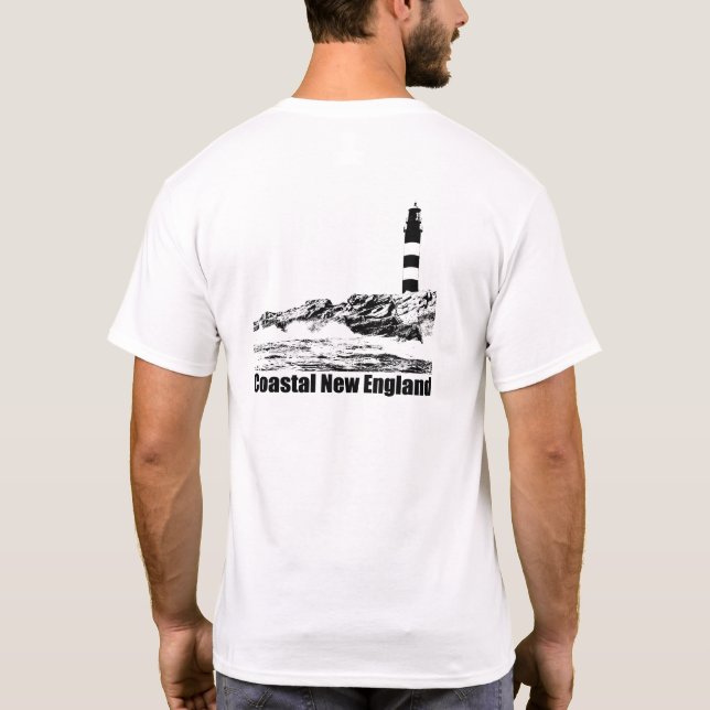 Camiseta Faro de la costa de Nueva Inglaterra (Reverso)
