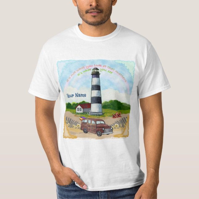 Camiseta Faro de la elección del arco iris (Anverso)