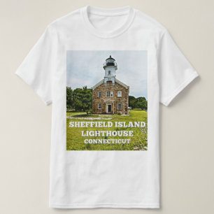 Camiseta Faro de la isla de Sheffield, Connecticut