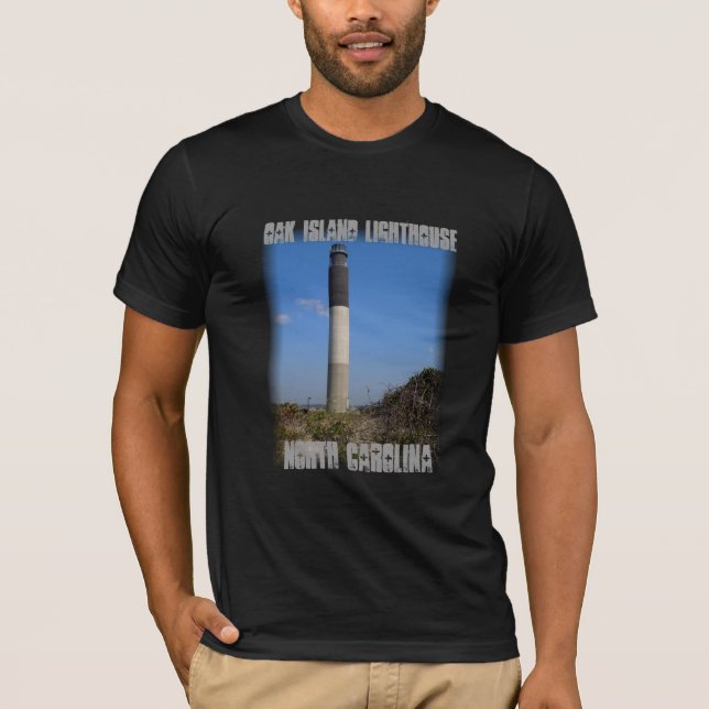 Camiseta Faro de la isla del roble, Carolina del Norte (Anverso)