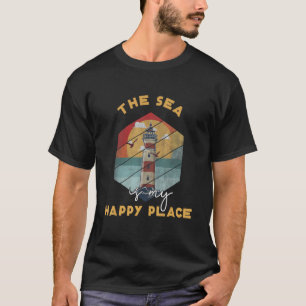 Camiseta Faro de la Isla Morris Vintage El mar es mi felici