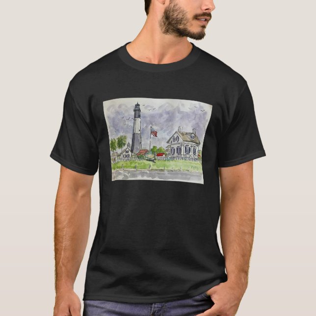 Camiseta Faro de la isla Tybee de Georgia 1736 Design T Shi (Anverso)