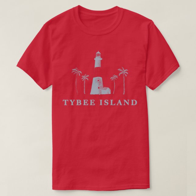 Camiseta Faro de la isla Tybee Savannah Georgia TShirt (Diseño del anverso)