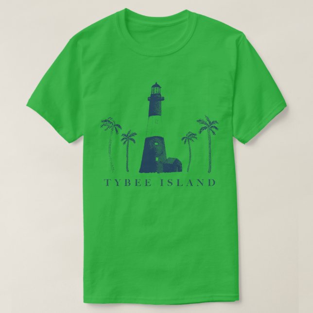 Camiseta Faro de la isla Tybee TShirt (Diseño del anverso)