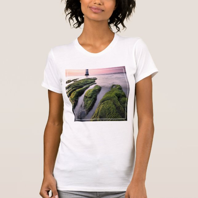 Camiseta Faro de la roca de la perca (Anverso)