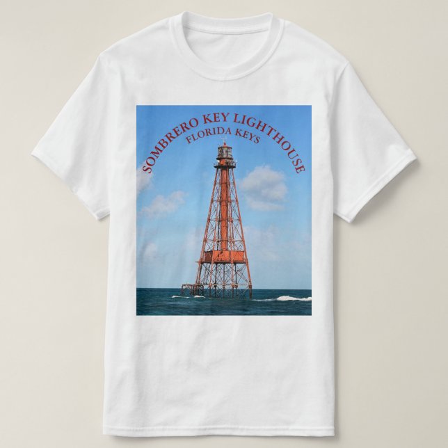 Camiseta Faro de Llave Sombrero Cayos de Florida (Diseño del anverso)