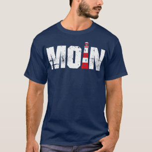 Camiseta Faro de luna en el mar de Alemania del Norte
