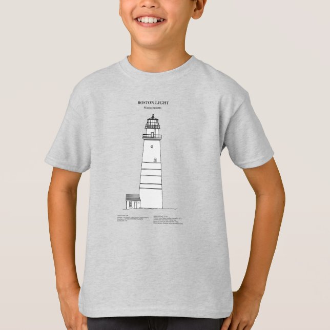 Camiseta Faro de luz de Boston - Massachusetts - SBD (Anverso)