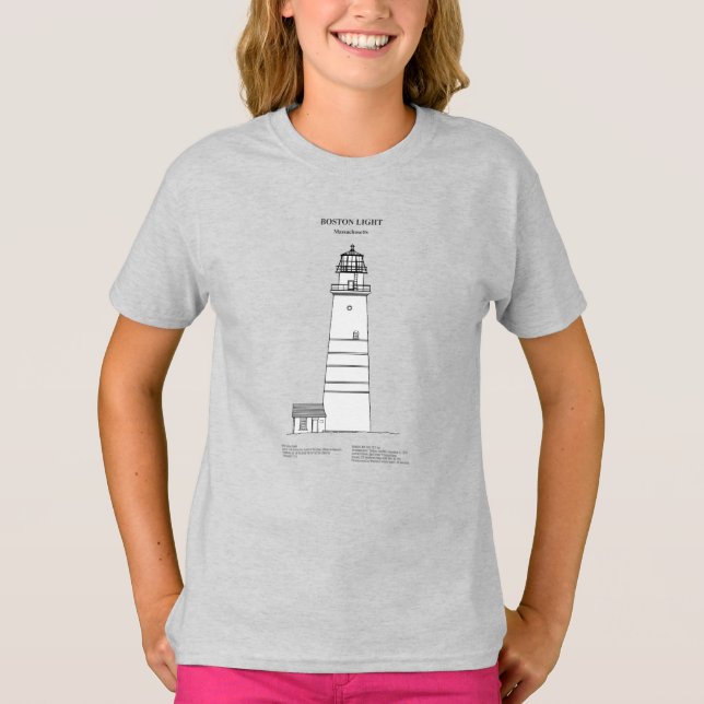 Camiseta Faro de luz de Boston - Massachusetts - SBD (Anverso)