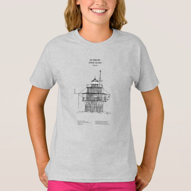 Camiseta Faro de luz Duxbury Pier - Massachusetts -SBD (Anverso)
