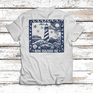 Camiseta Faro de Oak Island NC Costa de Carolina del Norte