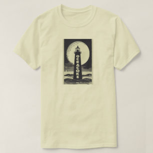 Camiseta Faro de Ocracoke Luna de Carolina del Norte