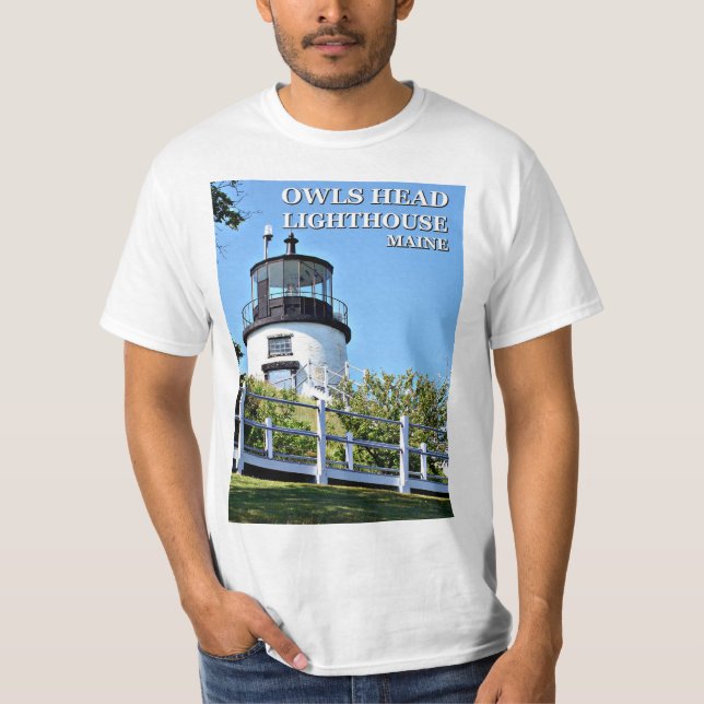 Camiseta Faro de Owls Head, Maine T-Shirt (Anverso)