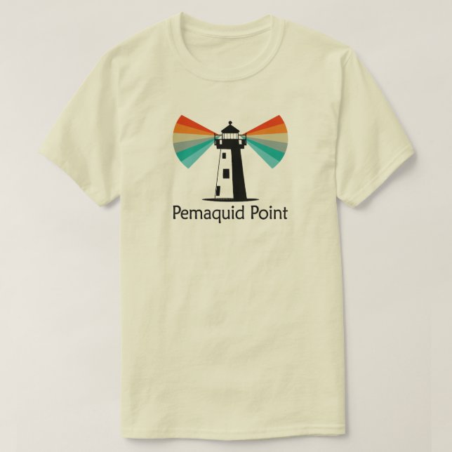 Camiseta Faro de Pemaquid Point Arcoíris (Diseño del anverso)