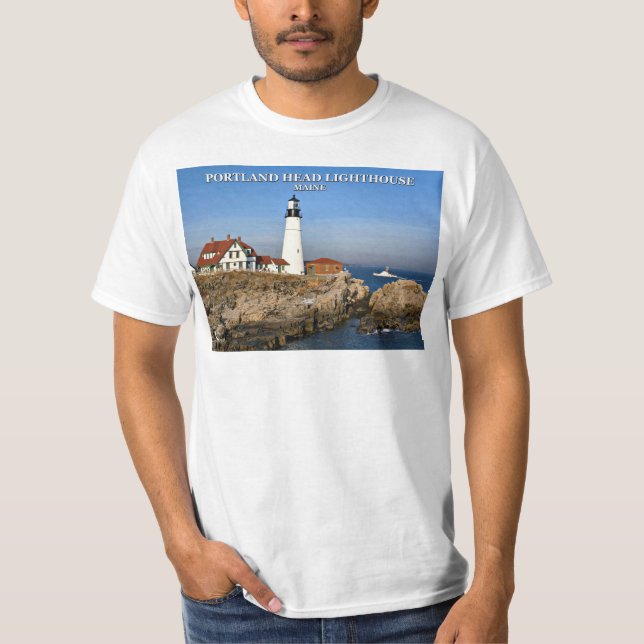 Camiseta Faro de Portland Head, Maine T-Shirt (Anverso)