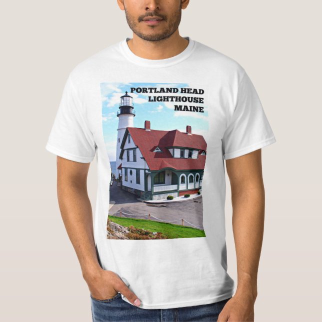 Camiseta Faro de Portland Head, Maine T-Shirt (Anverso)