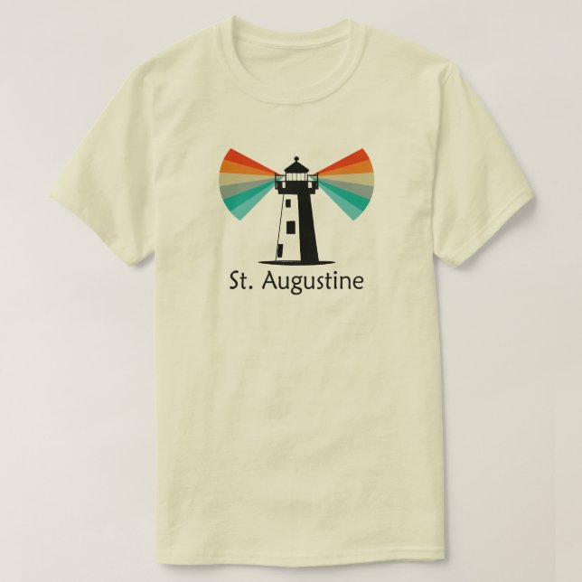 Camiseta Faro de St. Augustine Florida Arcoíris (Diseño del anverso)
