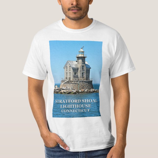 Camiseta Faro de Stratford Shoal, Connecticut (Anverso)