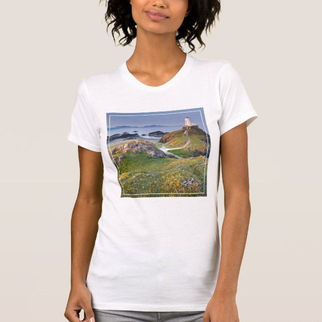 Camiseta Faro del Mawr de Twr en la isla de Llanddwyn (Anverso)
