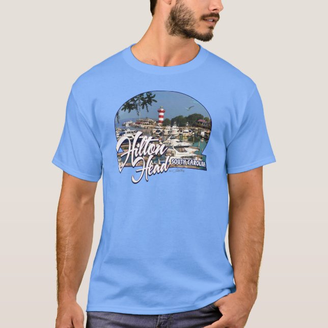 Camiseta Faro del puerto de la isla Hilton Head (Anverso)