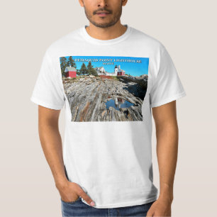 Camiseta Faro del punto de Pemaquid, Maine