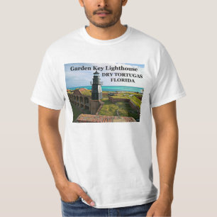 Camiseta Faro dominante del jardín, Tortugas seco, camiset