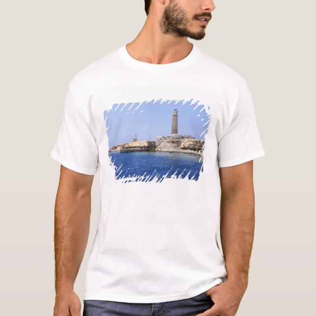 Camiseta Faro en Islas Hermanas, Mar Rojo, Egipto (Anverso)