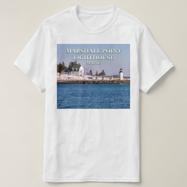 Camiseta Faro Marshall Point, Port Clyde Maine TShirt (Diseño del anverso)