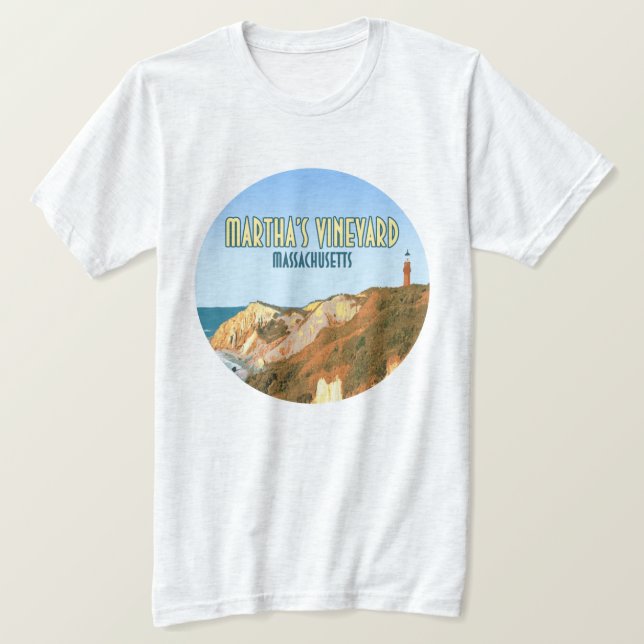 Camiseta Faro Marthas Vineyard Gay Head Massachusetts (Anverso del diseño)