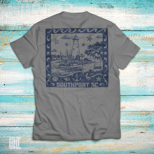 Camiseta Faro Náutico Costero de Southport NC