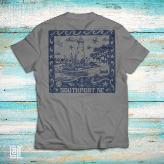 Camiseta Faro Náutico Costero de Southport NC 