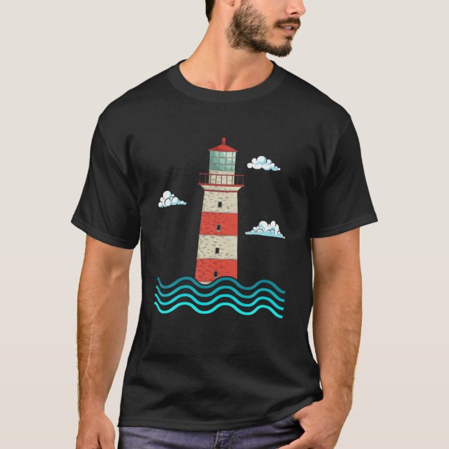 Camiseta Faro náutico oceánico (Anverso)