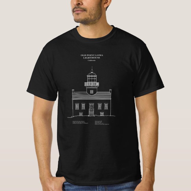 Camiseta Faro Old Point Loma - California - AD (Anverso)