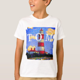 Camiseta Faro Pastel y nombre