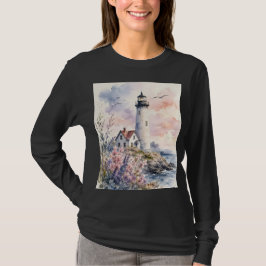 Camiseta Faro pintado a la acuarela