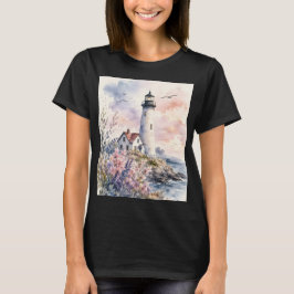 Camiseta Faro pintado a la acuarela