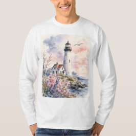 Camiseta Faro pintado a la acuarela