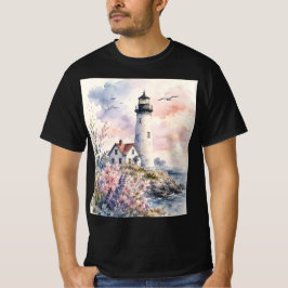 Camiseta Faro pintado a la acuarela
